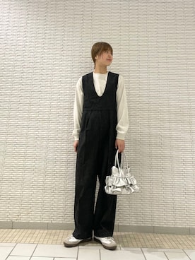 「DANTON」｜「アイテム（オールインワン・サロペット）」を使った、erieri1002さん（レディース・158cm）の春コーディネート