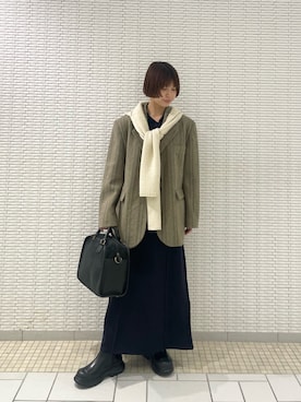 「アイテム（その他アウター）」を使った、ナガタエリさん（レディース・158cm）の秋コーディネート