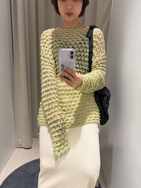 「KBF（ケイビーエフ）のアイテム（バッグ）」を使った、ナガタエリさん（レディース・158cm）の春コーディネート