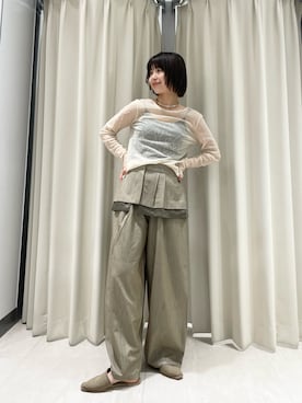 「アイテム（ワンピース/ドレス）」を使った、ナガタエリさん（レディース・158cm）の夏コーディネート