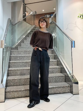 「アイテム（財布/小物、ブラウン系）」を使った、erieri1002さん（レディース・158cm）の夏コーディネート