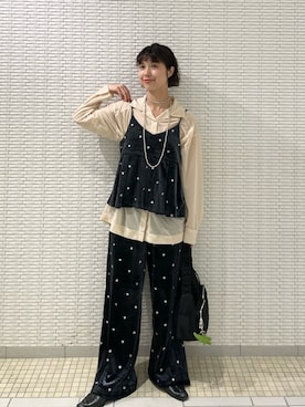 「アイテム（キャミソール）」を使った、ナガタエリさん（レディース・158cm・20代）の秋コーディネート