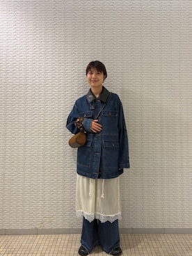 「KBF（ケイビーエフ）のアイテム（ジャケット/アウター）」を使った、ナガタエリさん（レディース・158cm）の秋コーディネート