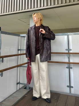 「アイテム（ハンドバッグ）」を使った、daikiさん（メンズ・173cm）の秋コーディネート