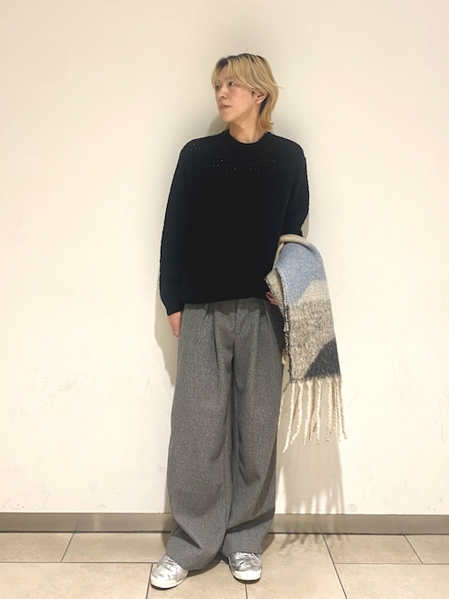【人気】CELINE ニット セーター シアー フィービー期 M 伸縮 ネイビー CELINE - セリーヌ CELINE ニット フィービー期 セーター