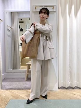 「Andemiu（アンデミュウ）のアイテム（バッグ）」を使った、YUさん（レディース・153cm）の春コーディネート