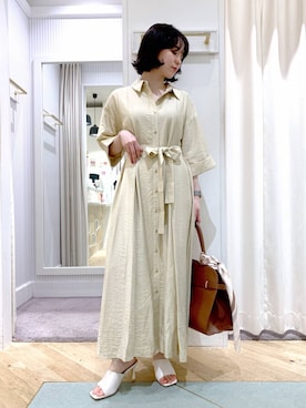 「アイテム（バンダナ/スカーフ）」を使った、YUさん（レディース・153cm）の夏コーディネート