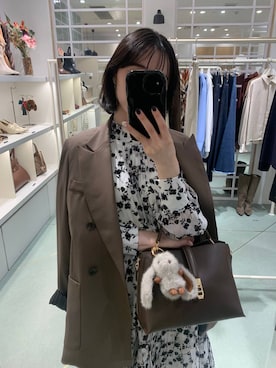 「アイテム（チャーム）」を使った、YUさん（レディース・153cm）の秋コーディネート