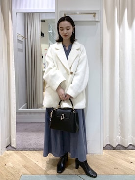 「アイテム（チャーム）」を使った、YUさん（レディース・153cm・20代）の秋コーディネート