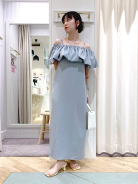 「Andemiu（アンデミュウ）のザツザイハイショクBAG995247（かごバッグ）」を使った、YUさん（レディース・153cm）の春コーディネート