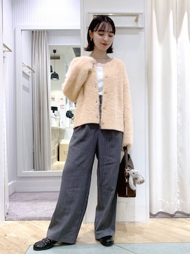 「アイテム（チャーム）」を使った、YUさん（レディース・153cm・20代）の秋コーディネート