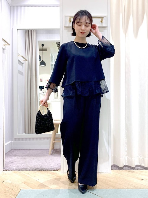 セール】サイドボタンセミワイドパンツ325579（スラックス）｜Andemiu