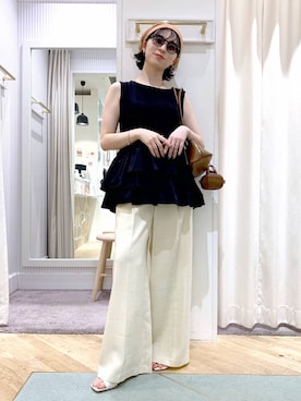 「アイテム（バンダナ/スカーフ）」を使った、YUさん（レディース・153cm・20代）の夏コーディネート