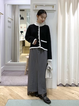 「アイテム（イヤリング）」を使った、YUさん（レディース・153cm・20代）の秋コーディネート