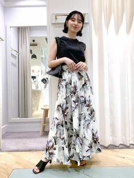 「アイテム（ボストンバッグ）」を使った、YUさん（レディース・153cm・20代）の夏コーディネート