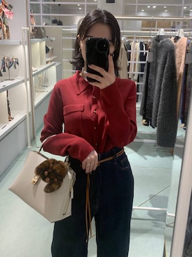 「アイテム（チャーム）」を使った、YUさん（レディース・153cm・20代）の秋コーディネート