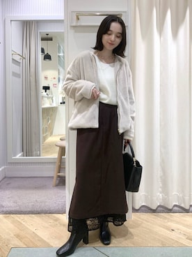 「Andemiu（アンデミュウ）のアイテム」を使った、YUさん（レディース・153cm）の秋コーディネート