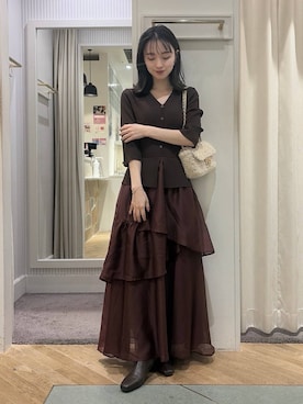 「Andemiu（アンデミュウ）のアイテム（ワンピース）」を使った、YUさん（レディース・153cm）の秋コーディネート