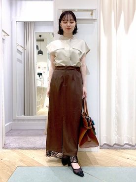 「アイテム（チャーム）」を使った、YUさん（レディース・153cm・20代）の夏コーディネート