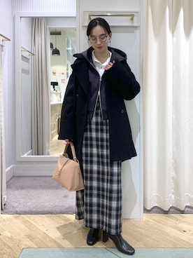 「アイテム（パーカー）」を使った、YUさん（レディース・153cm・20代）の秋コーディネート