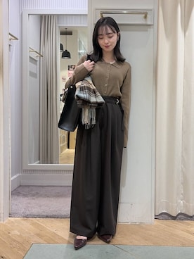 「Andemiu（アンデミュウ）のアイテム」を使った、YUさん（レディース・153cm）の秋コーディネート