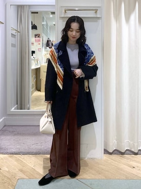 「アイテム（財布/小物）」を使った、YUさん（レディース・153cm）の冬コーディネート