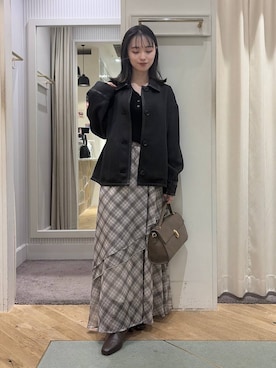 「Andemiu（アンデミュウ）のアイテム」を使った、YUさん（レディース・153cm）の秋コーディネート