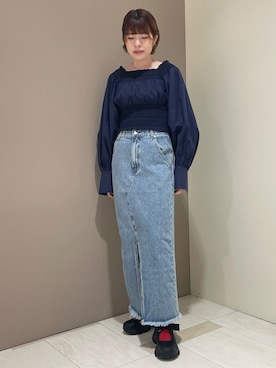 「オフショルダー」｜よこさん（レディース・160cm・20代）の春コーディネート