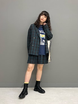 「DOUBLE NAME（ダブルネーム）のアイテム（ジャケット/アウター）」を使った、ゆーみんさん（レディース・164cm）の秋コーディネート