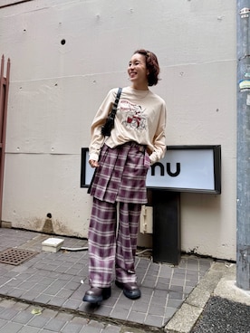 「ラップスカート」｜ゆーみんさん（レディース・164cm）の秋コーディネート