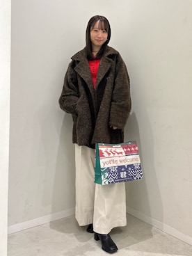 「アイテム（チノパンツ）」を使った、ainoさん（レディース・156cm・20代）の冬コーディネート