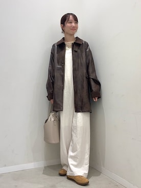 「アイテム（オールインワン・サロペット）」を使った、ainoさん（レディース・156cm）の秋コーディネート