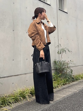「アイテム（その他アウター）」を使った、ainoさん（レディース・156cm）の秋コーディネート