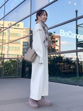 「アイテム（ブーツ、グリーン系）」を使った、ainoさん（レディース・156cm）の秋コーディネート