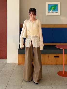 「SENSEOFPLACE」｜「アイテム（アクセサリー）」を使った、ainoさん（レディース・156cm）の秋コーディネート