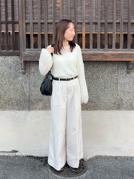 「アイテム（チノパンツ）」を使った、ainoさん（レディース・156cm）の冬コーディネート