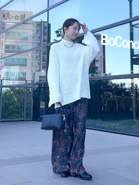 「SENSE OF PLACE by URBAN RESEARCH（センスオブプレイスバイアーバンリサーチ）のアイテム（Tシャツ/カットソー）」を使った、ainoさん（レディース・156cm）の秋コーディネート