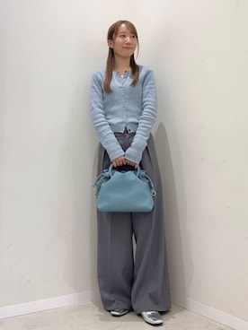 「URTECH」｜「アイテム（スラックス）」を使った、ainoさん（レディース・157cm）の春コーディネート
