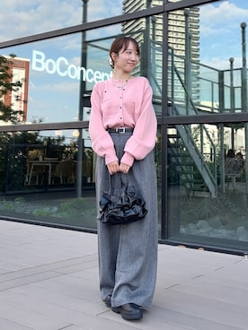 「SENSE OF PLACE by URBAN RESEARCH（センスオブプレイスバイアーバンリサーチ）のアイテム（カーディガン/ボレロ）」を使った、ainoさん（レディース・156cm）の秋コーディネート