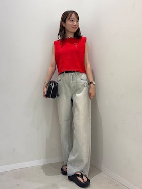 「SMELLY（スメリー）のアイテム」を使った、ainoさん（レディース・157cm）の夏コーディネート