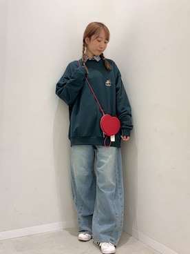 「SENSE OF PLACE by URBAN RESEARCH（センスオブプレイスバイアーバンリサーチ）の『ユニセックス』『イージーケア』コンフォートレギュラーカラーシャツ（シャツ/ブラウス）」を使った、ainoさん（レディース・157cm）の春コーディネート
