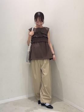 「RODE SKO（ロデスコ）のアイテム（バッグ）」を使った、ainoさん（レディース・156cm）の春コーディネート