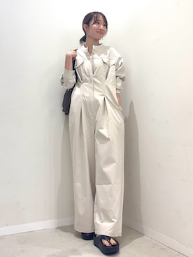 「アイテム（つなぎ/オールインワン）」を使った、ainoさん（レディース・156cm・20代）の夏コーディネート