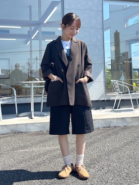 「アイテム（テーラードジャケット）」を使った、ainoさん（レディース・156cm・20代）の秋コーディネート