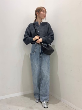 「アイテム（ブーツ、シルバー系）」を使った、ainoさん（レディース・157cm）の冬コーディネート