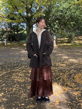 「アイテム（テーラードジャケット）」を使った、ainoさん（レディース・156cm）の秋コーディネート