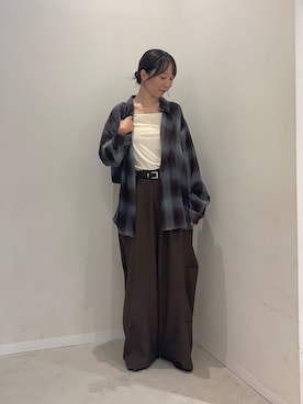 「SENSE OF PLACE by URBAN RESEARCH（センスオブプレイスバイアーバンリサーチ）のアイテム（キャミソール）」を使った、ainoさん（レディース・156cm）の秋コーディネート
