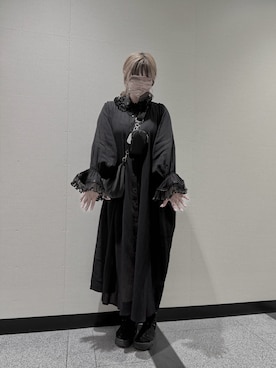 「アイテム（シャツワンピース）」を使った、nerimonochanさん（レディース・160cm）の春コーディネート