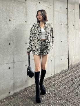 「アイテム（ブルゾン）」を使った、李　相美さん（レディース・162cm）の夏コーディネート