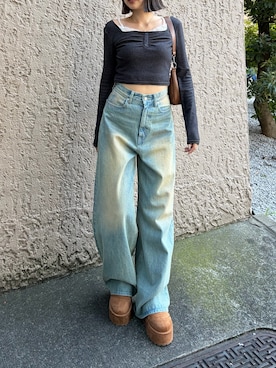 李　相美さん（レディース・162cm）の秋コーディネート